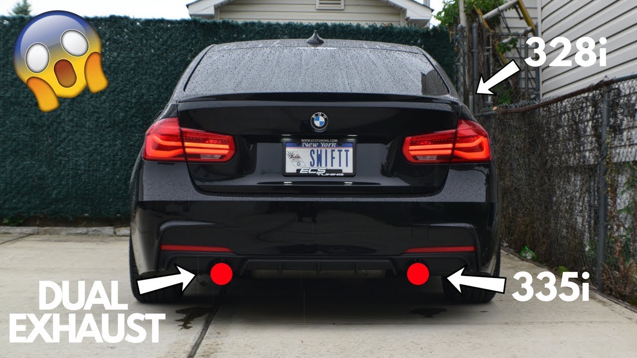 Bmw F30 Dual Exhaust Conversion On A 328i Youtube