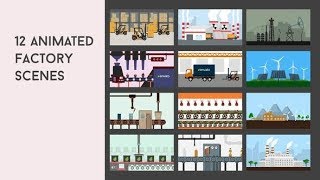 Animated factory scenes - After Effects Template