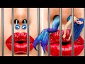 Good mermaid vs bad cop in jail  how to become a mermaid funny situations by crafty hacks