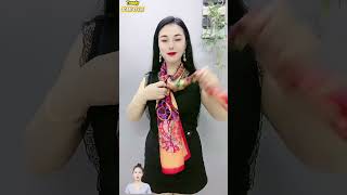 How to make a shawl gown design for girls? scarf hacks #shorts #scarf