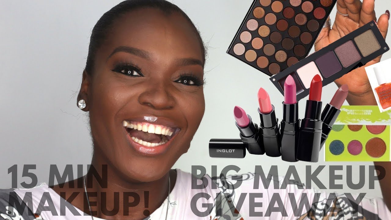 My Easy 15 Min Everyday Makeup Look For Dark Skin + Big Birthday Makeup Giveaway CLOSED - YouTube
