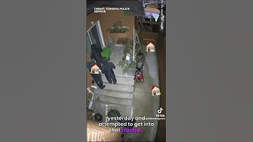 4 suspects try to break in house with handguns! #crimestories #cctv #shorts