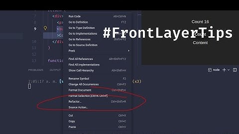 Visual Studio Code ::: Refactor Option