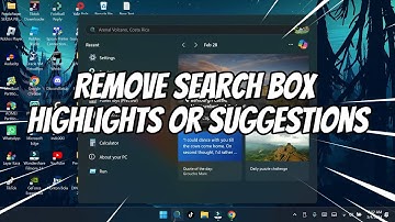How To Remove Search Box Highlights or Suggestions in Windows 11