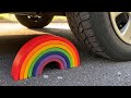 EXPERIMENT: TOY STACKING RAINBOW VS CAR