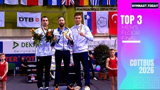 Top 3 in Men's Floor Final - 2026 Cottbus Gymnastics Apparatus World Cup