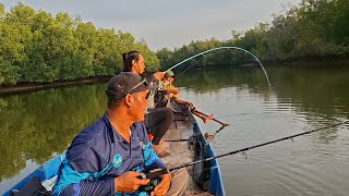 THE PERFECT WATER CONDITIONS MEAN PLENTY OF STRIKES WHILE FISHING WITH FRIENDS
