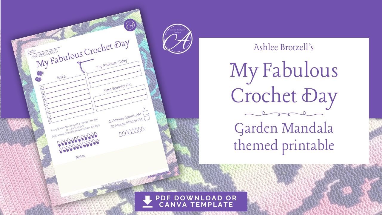 My Fabulous Crochet Day - Free Printable Planner and Tracker - YouTube