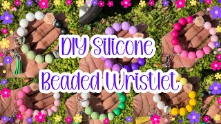 DIY Tutorial Silicone Beaded Wristlet Keychain | Beginner Friendly |