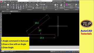 How to Draw an Angle in autocad | Draw line at angle from another line in AutoCAD