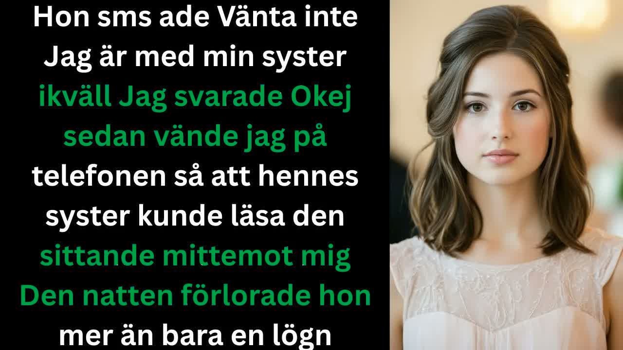 Hon sms Vänta inte  Jag är hos min syster  Jag svarade Okej och vände mobilen