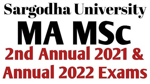 MA MSc Part (1&2) 2nd Annual 2021 & 1st Annual 2022 Exams Final Date | UOS MA MSc Exam Date Sheet
