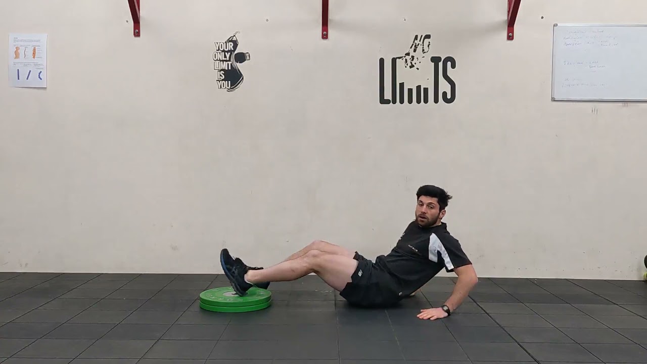 Hamstring iso hold heel reference - YouTube