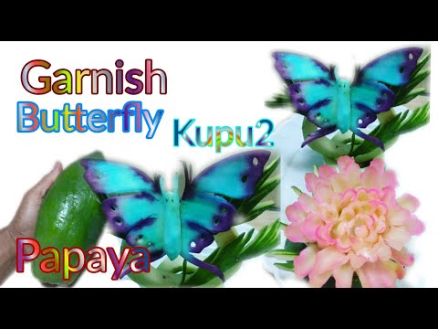 パパイヤから美しい蝶の飾りを作る方法 