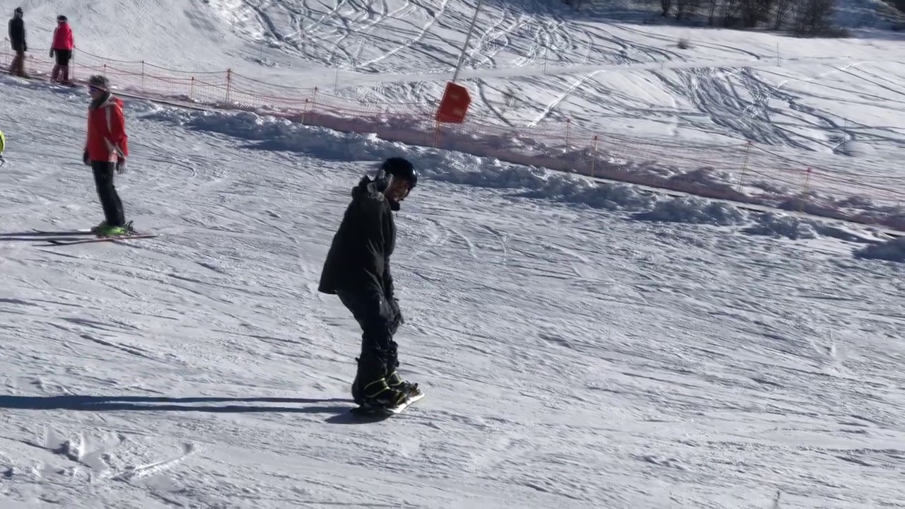 Playing snowboard in France YouTube