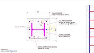Reinforced Concrete Encased Steel Column Detail