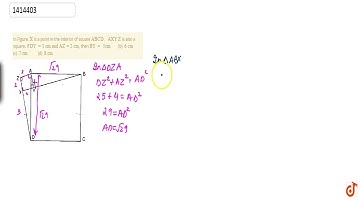 In Figure,  ltmath gt  ltmi gtX lt/mi gt  lt/math gt is a point in the    interior of square