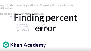 Finding percent error
