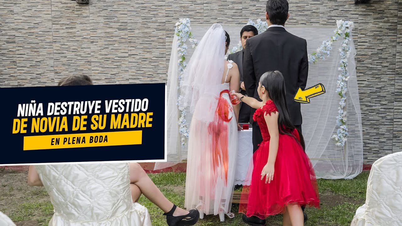 Niña destruye el vestido de novia de su madre | Niña abre los ojos de su madre engañada por hijita