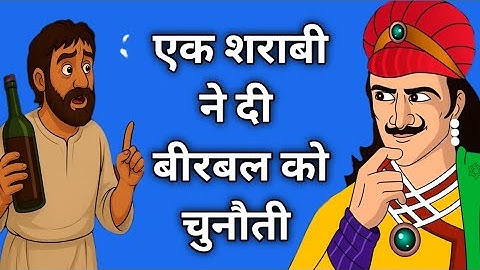एक शराबी ने दी बीरबल को तीन चुनौती | Akbar Birbal ki kahani | Akbar Birbal