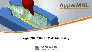 5 Axis Machining: Bottle Mold | AURA-Tools | CAM-Software
