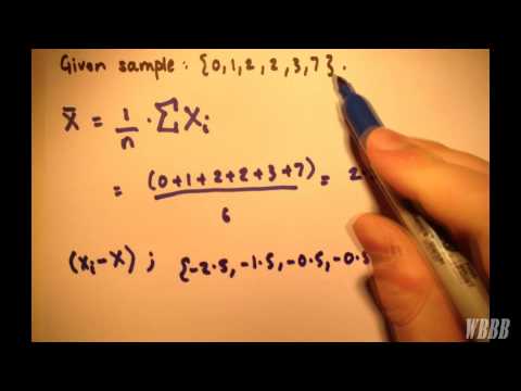 Mean | Deviations | Sum of Squared Deviations | Sample Variance | Example