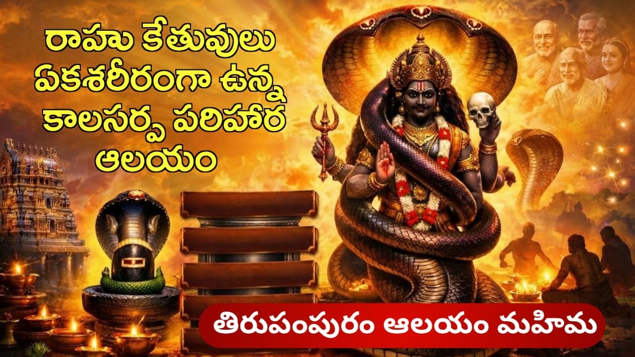 రాహు కేతువులు ఏకశరీరంగా ఉన్న కాలసర్ప పరిహార ఆలయం – తిరుపంపురం ఆలయం మహిమ