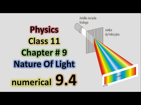 Numerical 9.4 | Nature Of light Class 11 Physics |Diffraction gratting
