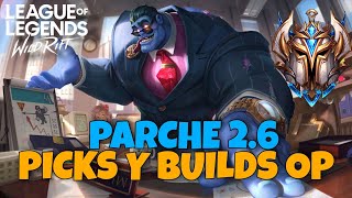 PARCHE 2.6 DE WILD RIFT: LOS MEJORES PICKS Y BUILDS PARA SUBIR ELO EN LA SEASON 4.