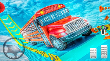 Impossible School Bus Ramp Racing - Bus Tracks Stunts Driving Simulator - Android GamePlay #25