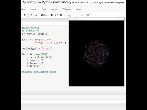 Spiderweb in Python turtle library