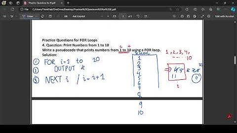 8. For Loop Pseudocode Practice| For All IGCSE, GCSE, O-A-Level & Computer Science Students
