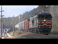 2ТЭ10УК-0227 с коротким поездом / 2TE10UK-0227 with a short freight train