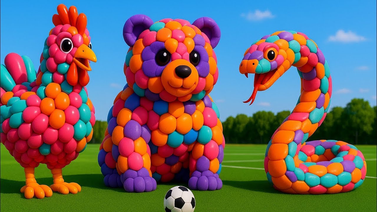 The mascot vibrato assistant panda placed on the football field is popular, co-produced and creative