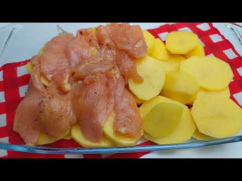 Video: Smakelijke Kip En Aardappelen In De Oven Met Witte Saus. Stap Voor Stap Recept Met Foto