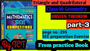 Unseen Theorem part3 class10 Maths || Triangle and Quadrilateral unseen Theorem #geometry by #tctsir