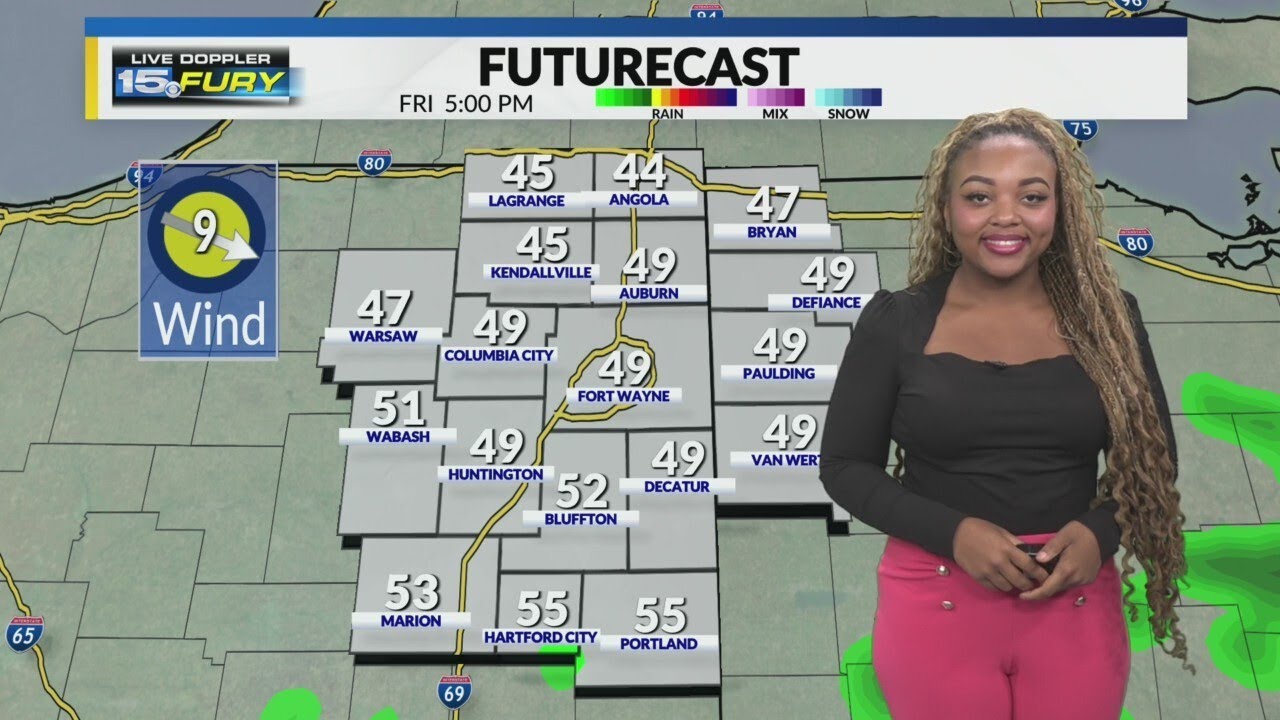 Rain most of Friday afternoon, warmth builds later today - YouTube