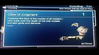 Star Ocean to the end of time Claw of judgement
