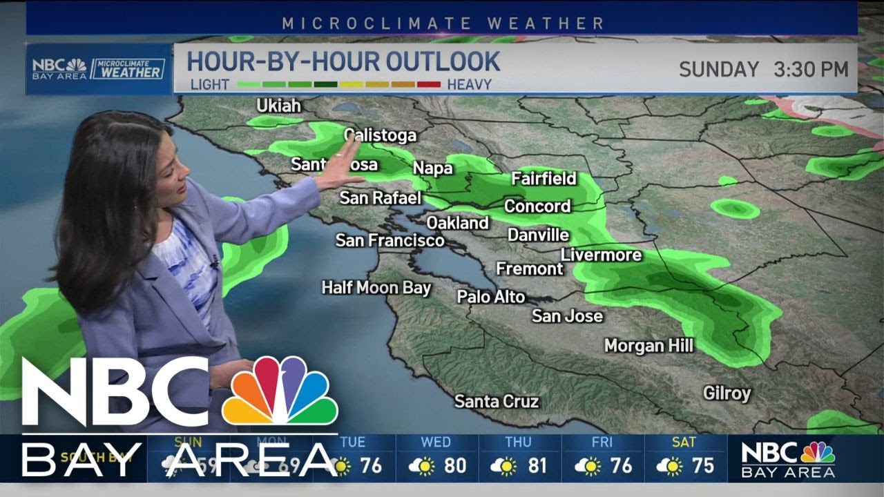 Bay Area forecast: Evening rain, warm up ahead - YouTube
