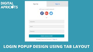 Tabbed Signin Signup Popup Form: Responsive Bootstrap 4 Login Modal Design using HTML/ CSS