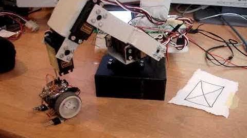 Servo arm manipulating an object