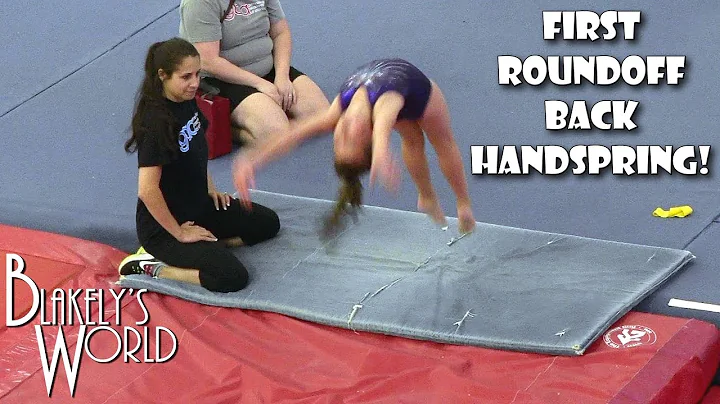 First Roundoff Back Handspring | Blakely Bjerken