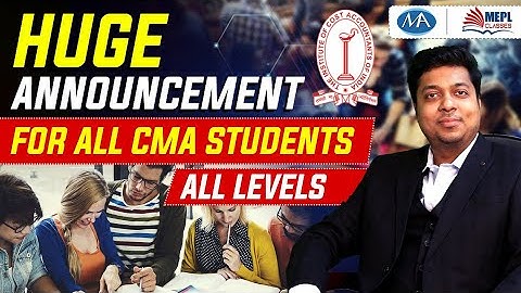 Huge Announcement for all CMA Students | Mohit Agarwal | MEPL