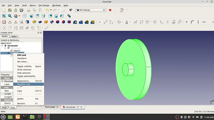 Design a Dumbbell in FreeCAD 16