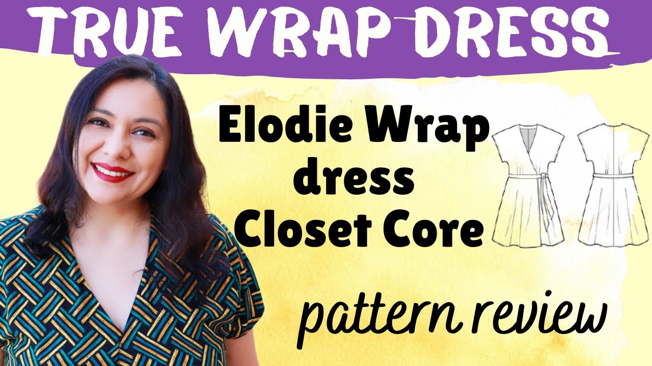 NEW Elodie wrap dress by Closet Core (Formerly Closet Case). TRUE wrap dress.  Pattern Review. - YouTube