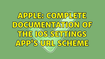 Apple: Complete documentation of the iOS Settings app
