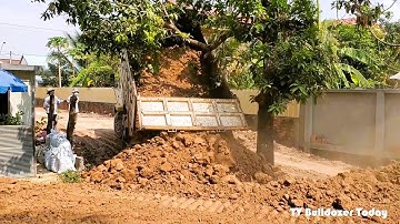 Finish Project, First Operator Skills Mini Dozer, Pushing The Hround In Front Of The House