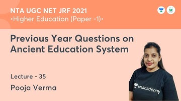 Previous Year Question with Explanation | Higher Education | NTA UGC NET JRF 2021 | by Pooja Verma