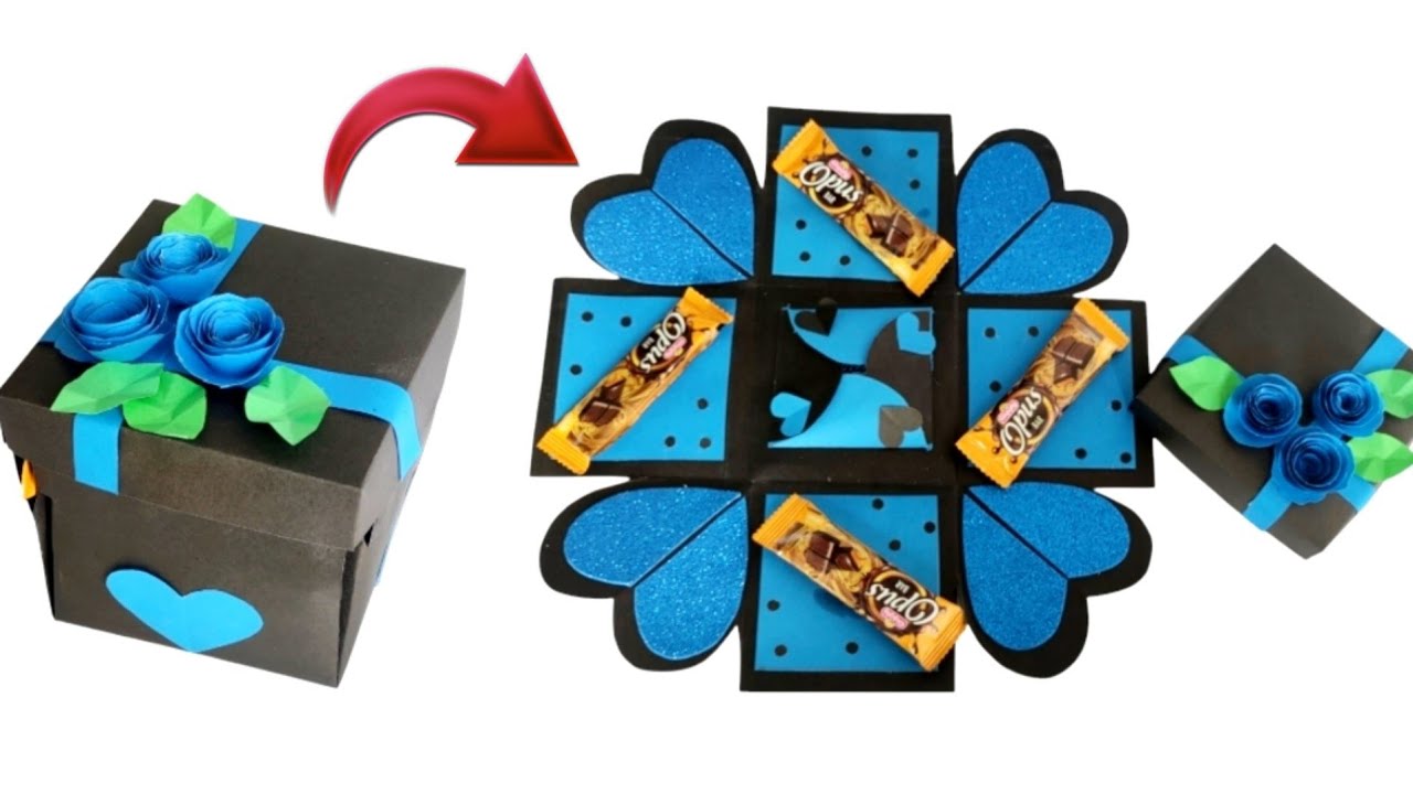 How to make CHOCOLATE EXPLOSION BOX | Explosion box DIY | Handmade ...