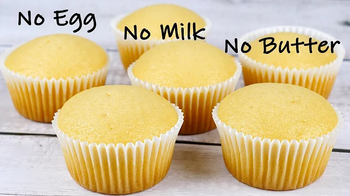 Super Moist Vanilla Cupcakes | No Egg No Milk No B...